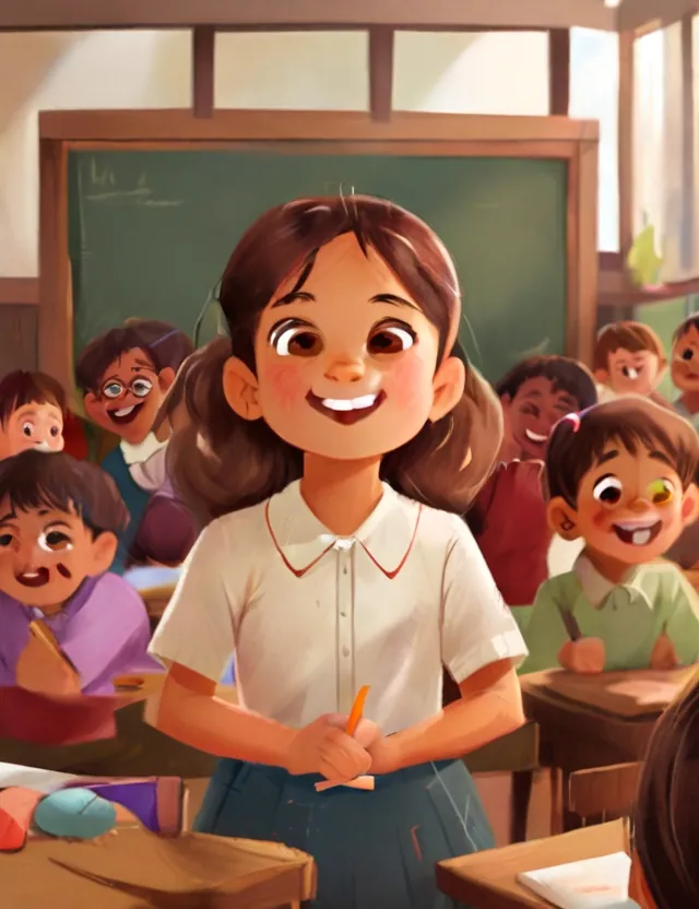 children in a classroom with their teacher