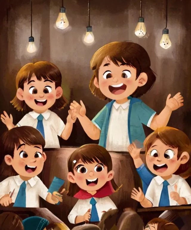 a class singing a song